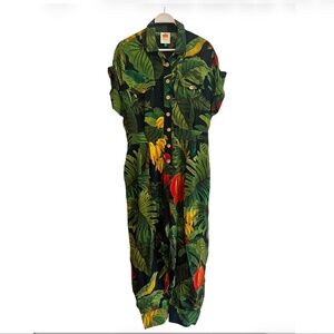 Farm Rio Cocoa Forest Jumpsuit Romper